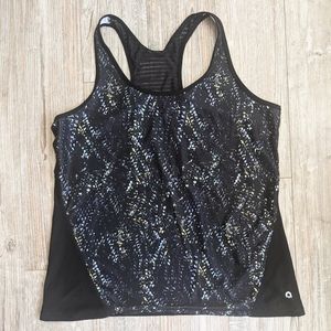 Yoga athletic top with mesh back detail